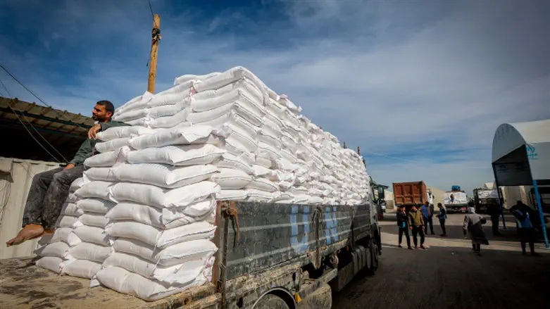 Aid trucks in Gaza (illustrative)