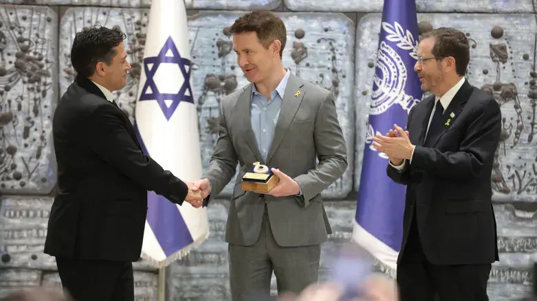 Douglas Murray with President Herzog and Minister Chikli