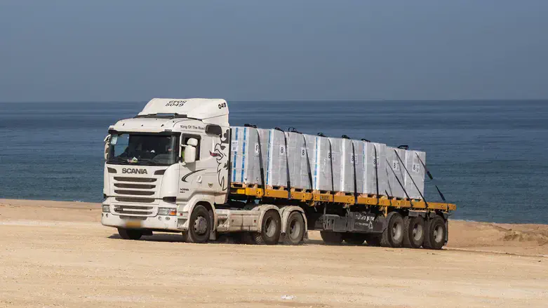 Humanitarian aid entering Gaza