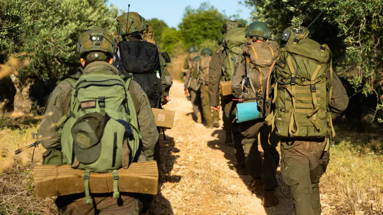 IDF soldiers during a training exercise in northern Israel