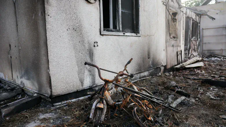 The destruction in Kibbutz Be'eri after the October 7th massacre