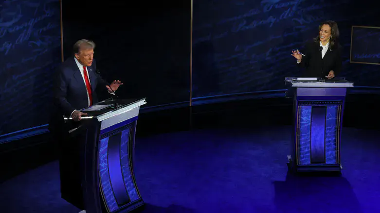 Trump and Harris at debate in Philadelphia