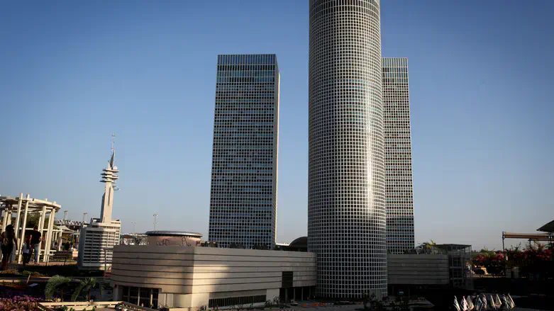 Azrieli towers in Tel Aviv, illustration