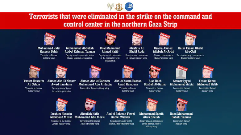 The 18 eliminated Hamas and Islamic Jihad terrorists