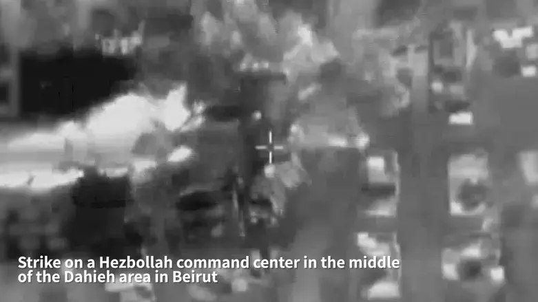 IDF strikes in Dahieh suburb of Beirut (archive)