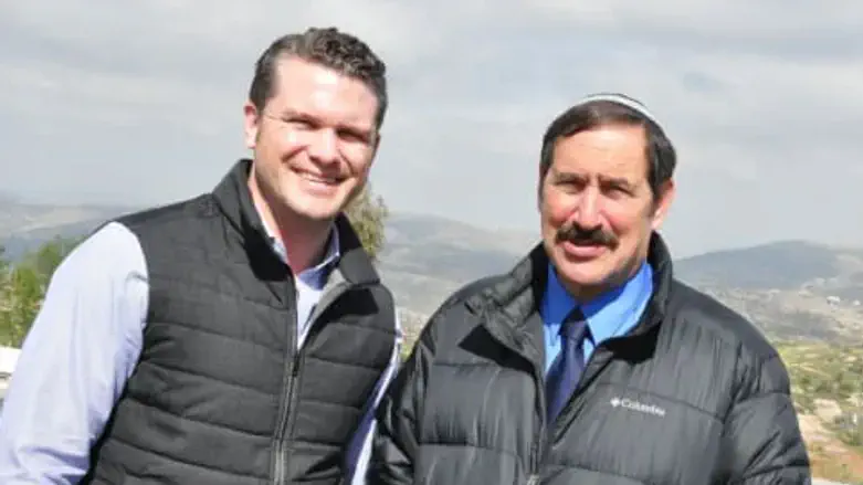 Pete Hegseth, left, and Joseph Frager, right