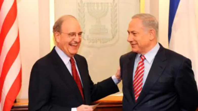 US Envoy George Mitchell and PM Netanyahu