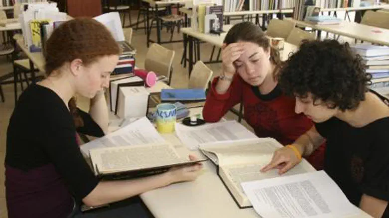 Young women study Torah