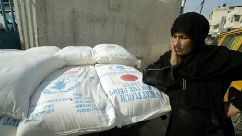 Sacks of flour for Gaza