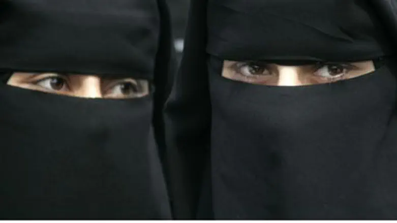 Muslim women in burqas (illustration)
