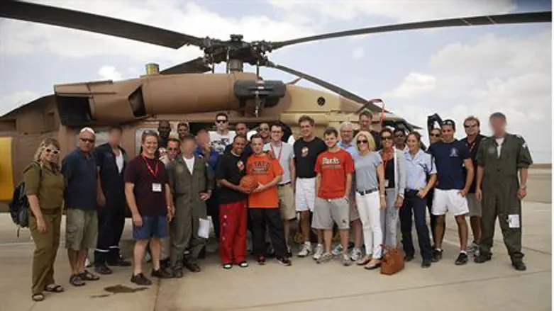 NBA players visit IAF base at Hatzerim 