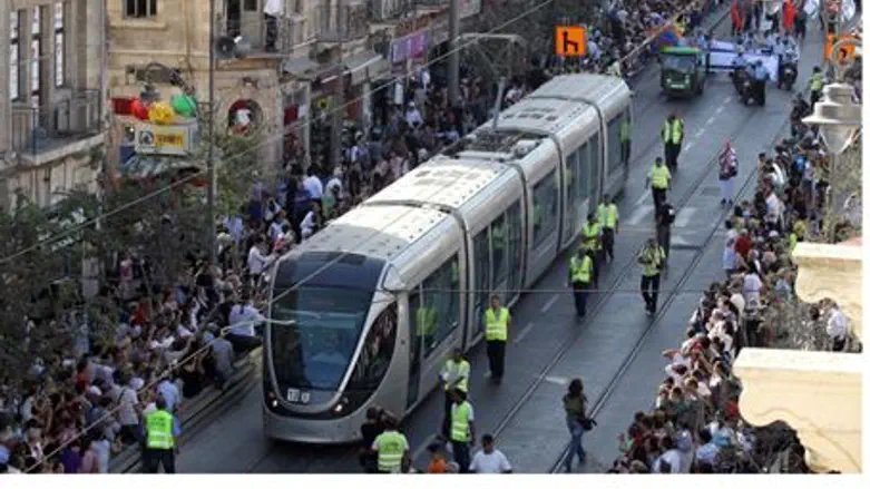 Light rail trial run in Jerusalem (file)