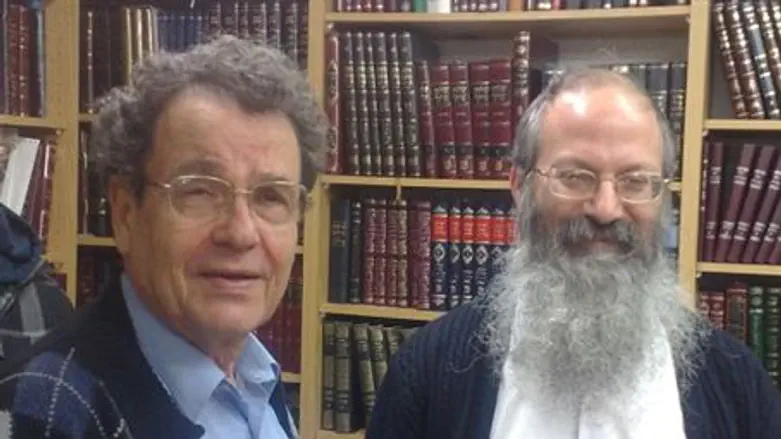 Prof. Friedman (left) with Rabbi Melamed. 