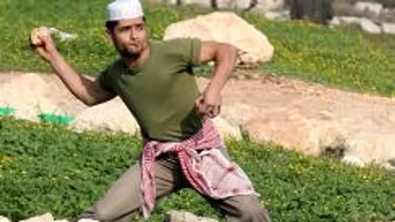 Rock-throwing Arab
