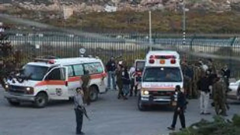 Scene of terror attack in Kiryat Arba