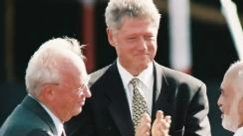 Clinton, Rabin and King Hussein