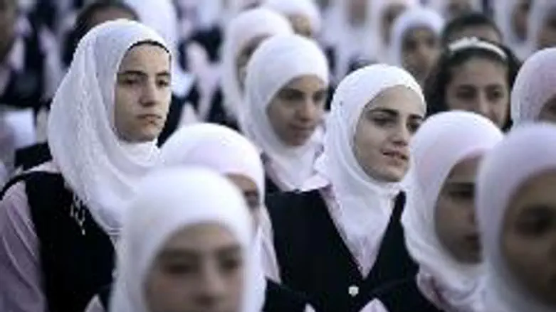 Girls at a Sharia (Islamic religious) school