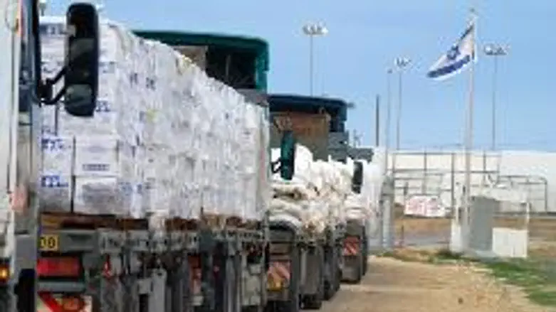 Humanitarian aid trucks heading for Gaza