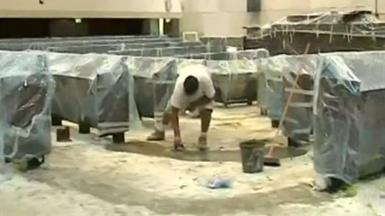 Renovations in the Knesset plenum