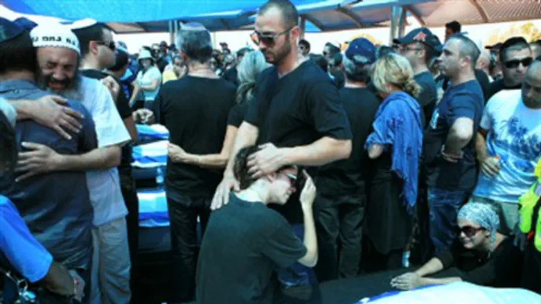 Funeral of civilians murdered near Eilat.