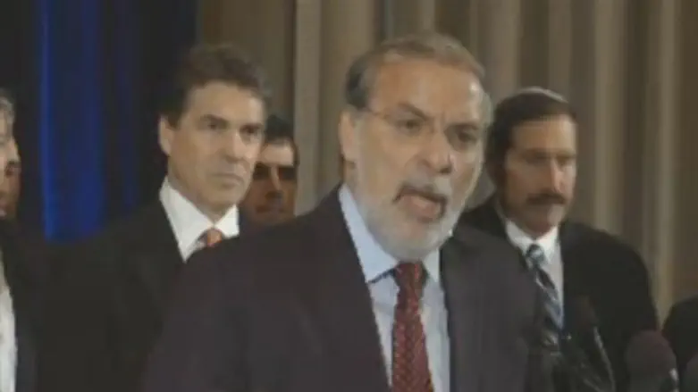 Dov Hikind at Rick Perry's Rally