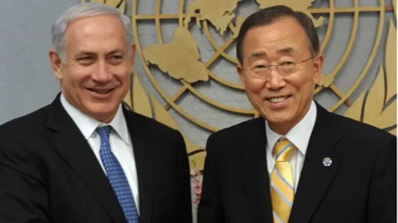 UN Secy-Gen Ban Ki-moon and PM Netanyahu