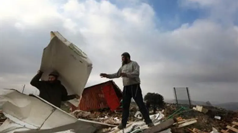 Destruction at Mitzpe Yitzhar.