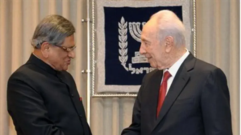 Foreign Minister Krishna and President Peres