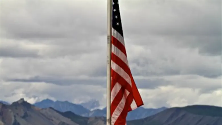 U.S. flag in Alaska