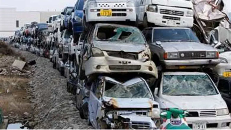 vehicles destroyed by the March 2011 earthqua
