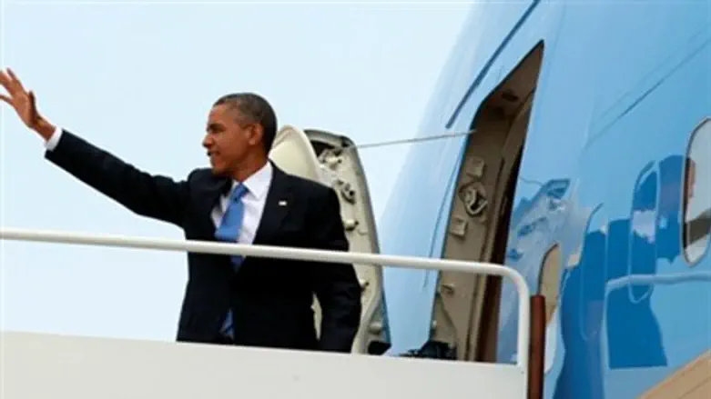 Obama on Air Force One 