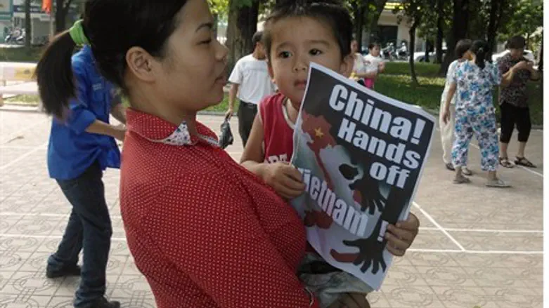 Anti-China protester in Hanoi