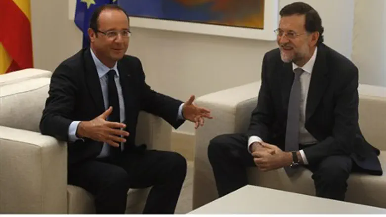 Hollande with Rajoy