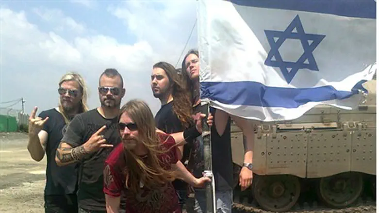 Metal band Sabaton on Israeli army base