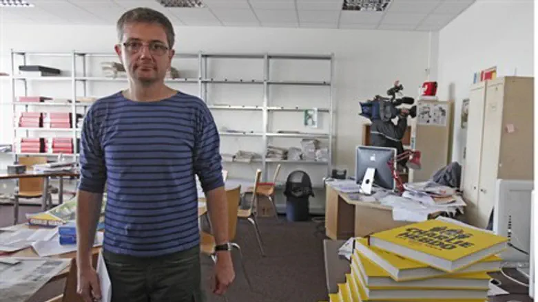 Stephane Charbonnier at Charlie Hebdo offices (file)