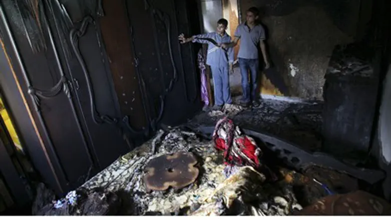 Burnt bedroom that ignited anti-Hamas protest