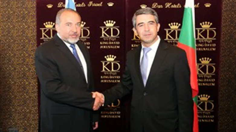 אביגדור ליברמן עם נשיא בולגריה