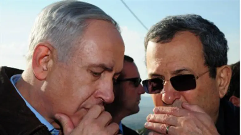 Barak and Netanyahu in the Golan