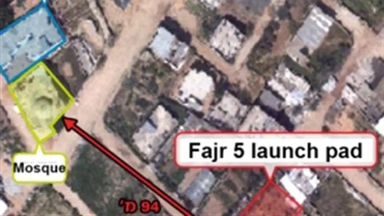 IAF photo of Fajr site
