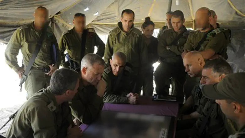 IDF Chief of Staff Benny Gantz in the field
