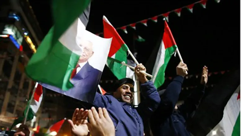 PA Arabs celebrate in Ramallah
