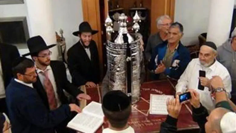 Torah dedication at Kibbutz Givat Brenner