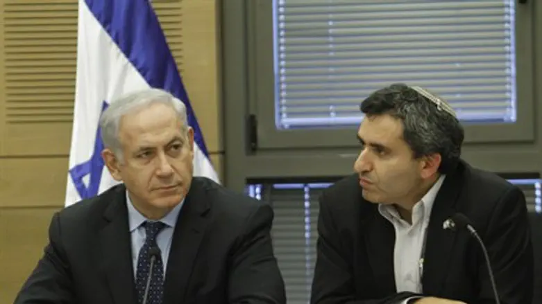 Elkin (right) with Netanyahu