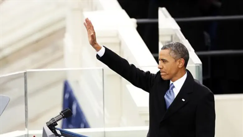 Obama during his swearing-in ceremony