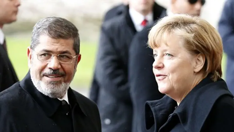 German Chancellor Angela Merkel and Egyptian 