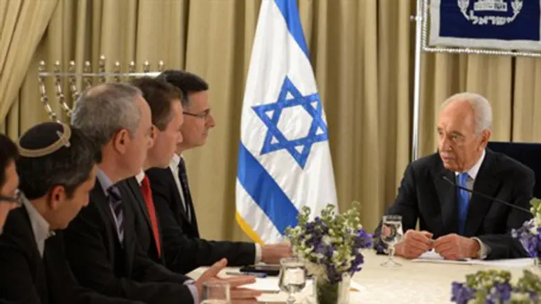 President Peres with Likud-Beitenu Representa
