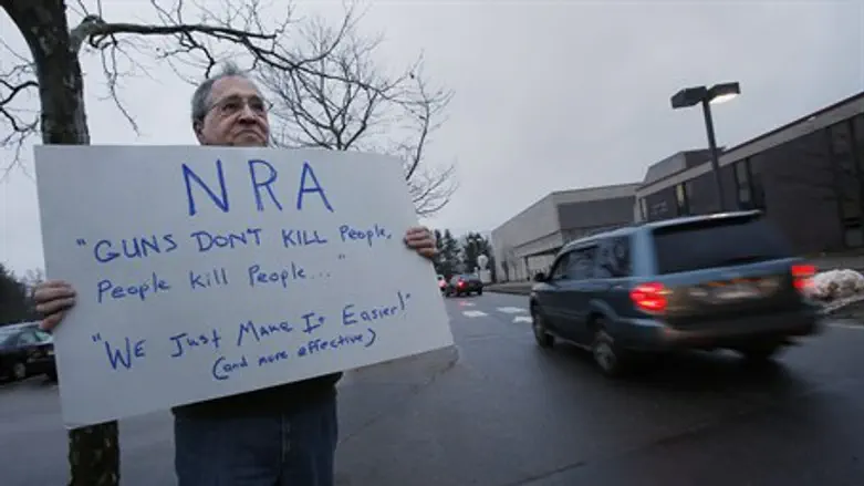 Protester appeals for gun control