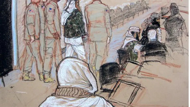 A courtroom sketch of the suspected 9/11 plot