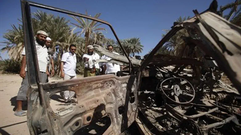 aftermath of US drone strike in Yemen 