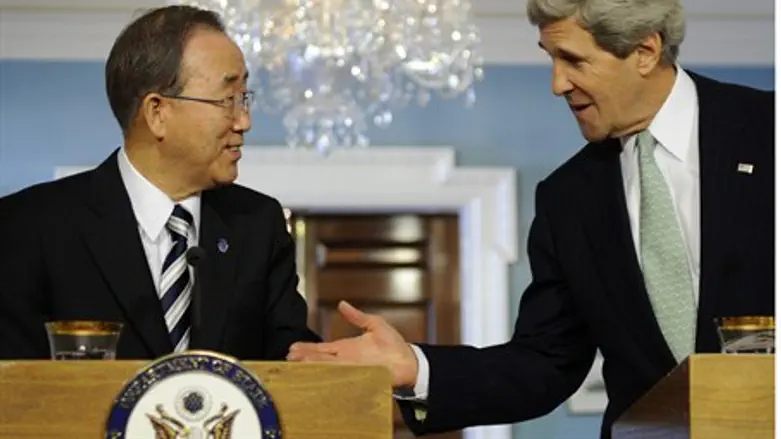 U.S. Secretary of State John Kerry and UN Sec